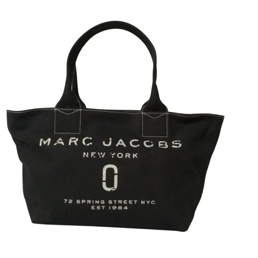 Marc Jacobs Black Canvas Logo Tote